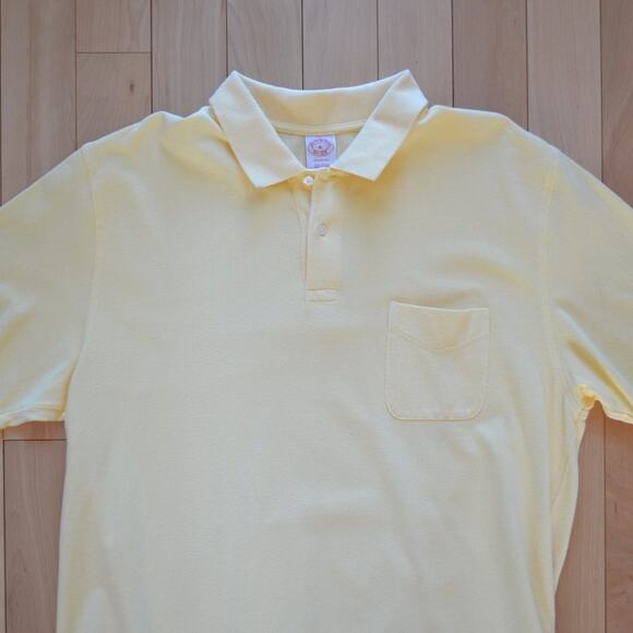 Brooks Brothers Short Sleeve Polo Shirt Yellow Size XL - Picture 2 of 4